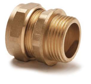 Tradefix Straight Compression Male Iron Spigot Connector 22mm X 3/4inch